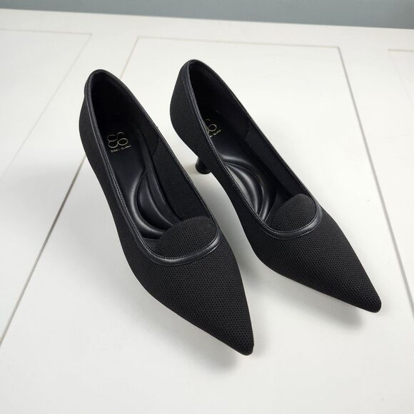 Cosy Island Women's Minimalist Pointed Toe Heel Pump Commute Ease size 7 Black - Picture 1 of 10